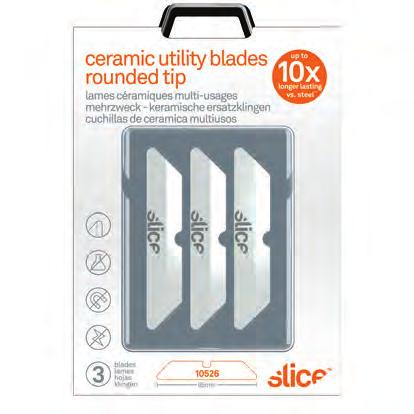replacement blades #10526 & 10528 sharp but safe ceramic blade dual sided rounded or pointed edges 1.