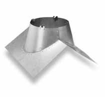 HT6103 + HT6000 + Flat Roof Flashing This component seals a chimney length protruding from a flat roof and comes complete with a storm collar.