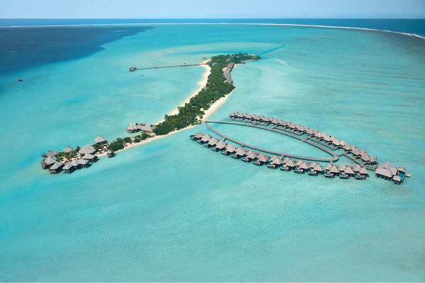in the middle of one of the largest lagoons in the Maldives.