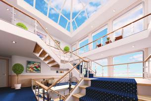 NEW CLASS OF MODERN RIVERBOATS: AMERICAN SONG COMING IN 2018 Grand views from our four-story glass-enclosed atriums Relax and reflect on