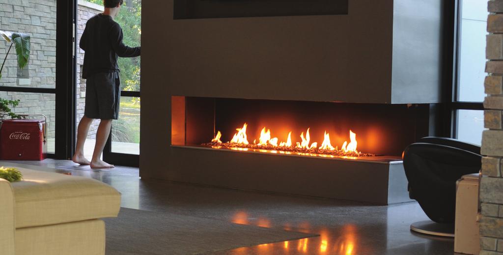 Create the perfect firescape for your design style by experimenting with different sizes, flame lengths and views.
