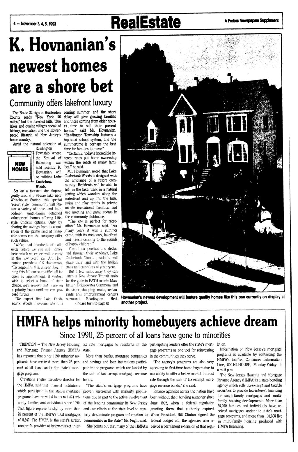4 - November 3,4,5 t 1993 RealEstate A Forbes Newspapers Supplement K.