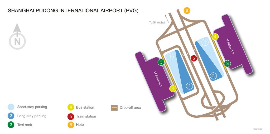 Location The airport is situated around 40 kilometers east of downtown Shanghai. Address: S1 Yingbin Expressway Pudong Xinqu Shanghai Shi China Dialling code: +86 Tel: +86-21/96 990 en.shairport.