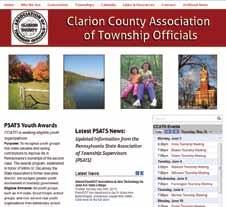 Several county associations of township officials have created an online presence through websites and, in one case, a Facebook page.