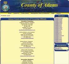 At the moment, the site has links to such information as meeting dates and minutes, officers, training offered by the county association, state and federal legislative districts, school districts,