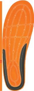 The midsole is replaced with a lightweight, plush footbed and heel pad to maximize cushioning while unique airflow channels enable underfoot venting.