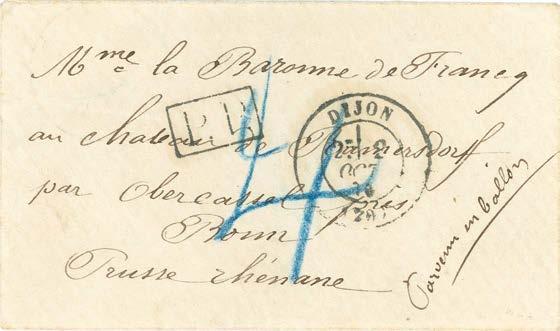 Datelined Metz le 20 7bre 1870-4 th Engineers balloon - addressed to Obercassel,