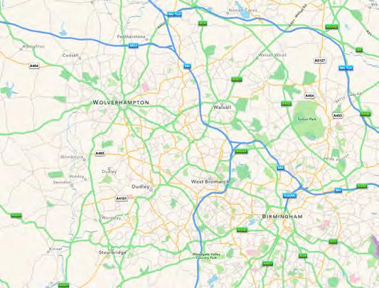 LOCATION Wolverhampton is a large, thriving commercial and