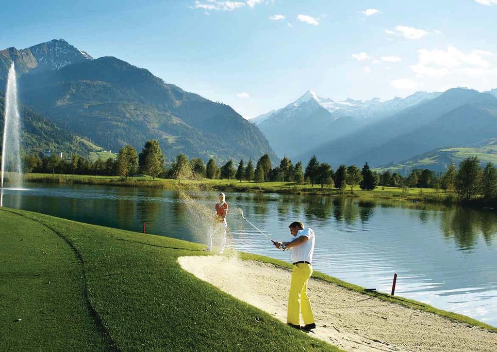 GOLFING ON THE ALPINE GREEN The largest golf club in the Austrian Alps with its two 18-hole courses Schmittenhöhe and Kitzsteinhorn is a member of the Leading Golf Courses, offering flat, park-like