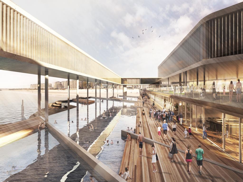 Preliminary designs for the project include a major expansion and refit of the existing Glenelg jetty to support a range of commercial developments, including a hotel, restaurants and recreational