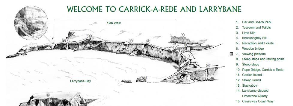 Carrick-a-Rede Access Statement 119A Whitepark Road, Ballintoy, Ballycastle, BT54 6LS T: 028 2076 9839 E: carrickarede@nationaltrust.org.
