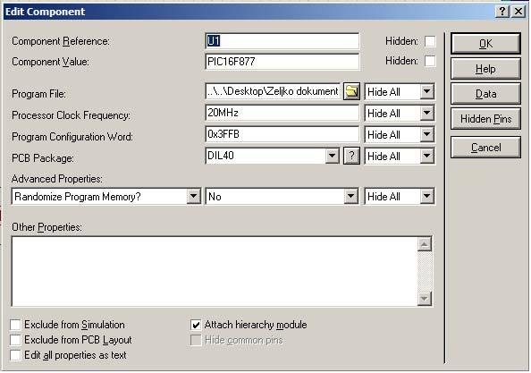 Slika 7. Prozor Edit component C. Programski alat Ares Dio programskog paketa Proteus predstavlja i program Ares. Ares je program za projektovanje štampanih pločica [3].