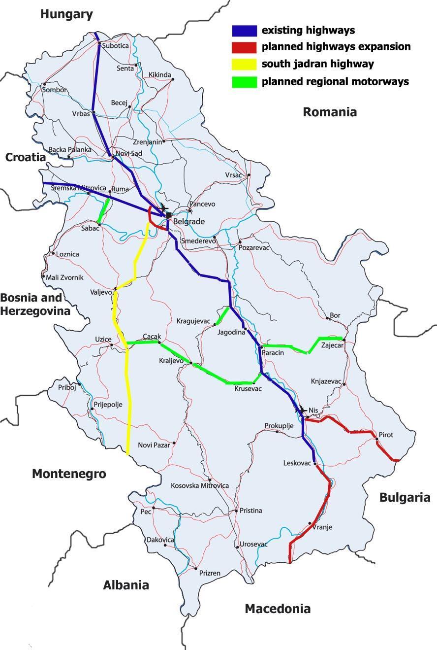 DEVELOPMENT OF ROAD INFRASTRUCTURE International Corridor VII National South Adriatic Highway, Regional