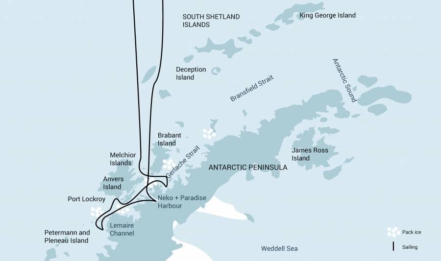 Antarctic Peninsula The 'Classic Antarctic' route Title: Antarctic Peninsula Dates: 20 Feb - 3 Mar, 2018 Tripcode: Duration: Ship: Embarkation: Disembarkation: Language: Important: More