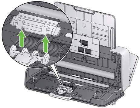 Čišćenje valjka za razdvajanje Za najbolje rezultate čišćenja, valjak za razdvajanje treba skinuti sa skenera. 1.