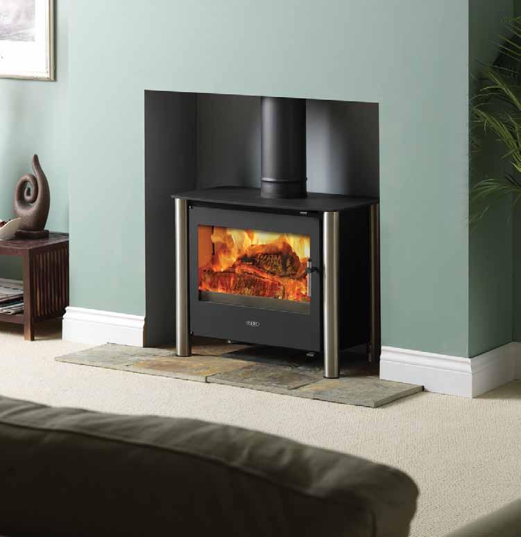 125 5kW 125 is the contemporary landscape stove from ESSE. It boasts a stunning flame pattern, an amazing 82% efficiency and a heat output of 5kW. 125 will happily burn either wood or mineral fuel.
