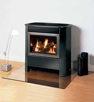 Finish Choice Anthracite Brushed Stainless Steel Fuel Bed Logs Sizes Available Small Medium Heat Output S:1.76-2.85kW M: 2.50-5.