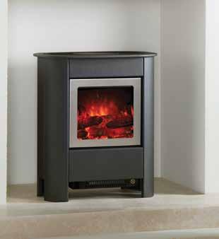 Electric Steel Manhattan Small Electric Steel Manhattan in Anthracite The small and medium Electric Steel Manhattan stoves provide clean lines and contemporary styling with a highly realistic