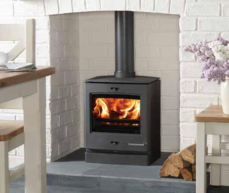 It is available in two versions: woodburning only or multi-fuel which incorporates a riddling grate to allow the burning of smokeless fuels.