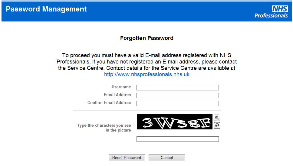 3) The Password Management screen appears. Enter your My:Bank Username. Enter the Email Address attached to your personal file. Enter the security word that appears in the middle of the screen.