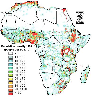 Population density in
