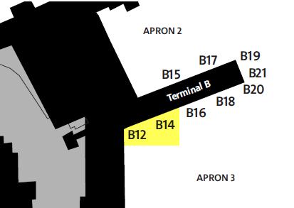 TJSJ / SJU LUIS MUNOZ MARIN INTL SAN JUAN, PUERTO RICO IATA ICAO TERMINAL MAP AND GATE LOCATIONS SJU GATES B12, B14 SAN JUAN SJU TJSJ General Airspeed restrictions exist in the Airport Traffic Area