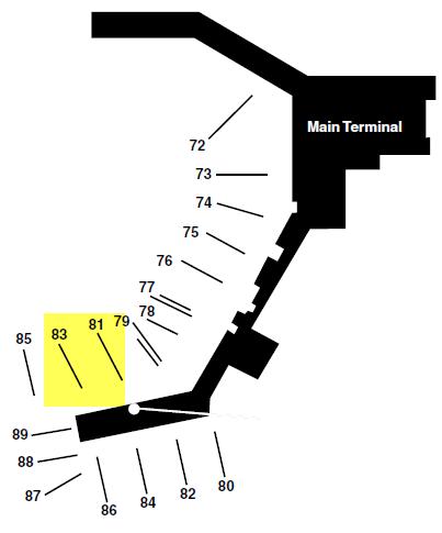 CYUL / YUL TRUDEAU INTL MONTREAL, QUE IATA ICAO TERMINAL MAP AND GATE LOCATIONS YUL GATES 81, 83 MONTREAL YUL CYUL Departure MCA has been granted an exemption to operate one flight prior to 0700L.
