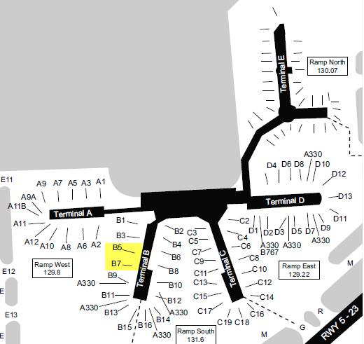 KCLT / CLT CHARLOTTE/DOUGLAS INTL CHARLOTTE, NC IATA ICAO TERMINAL MAP AND GATE LOCATIONS CLT GATES B5, B7 CHARLOTTE CLT KCLT General This airport has low visibility procedures.