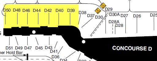 KMIA / MIA MIAMI INTL MIAMI, FL IATA ICAO TERMINAL MAP AND GATE LOCATIONS MIA GATES D39 THROUGH D50 MIAMI MIA KMIA Arrival Use minimum thrust in all gate areas Authorized RNAV RNP Approach Procedures