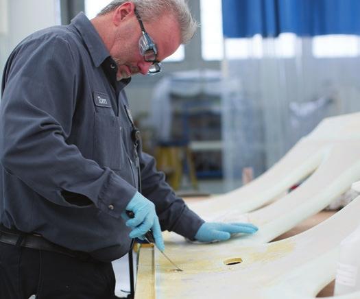 Our craftsmen have pride in ownership, installing every carpet and cutting, stitching and sewing each piece of seat leather and curtain fabric as if the aircraft was their own.