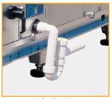 Eliminator vodenih kapljica Odvodni sifon Odvodni sifon osigurava isticanje kondenzata ukoliko dođe do podpritiska u klima uređaju ili u pojedinoj funkcijskoj jedinici, te sprečava propuštanje