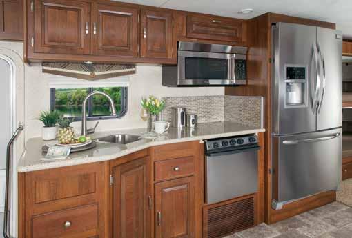 The large galley provides the family chef with everything they need to cook a gourmet meal, or simply warm up some water for a nice