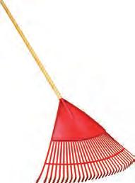 Leaf Rakes Leaf Rakes RED Spring Brace Rake 54 inch long aluminum handle with anti-slip vinyl sleeve for gripping comfort A-shaped head combines flexible tines with durability of metal for raking