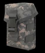 M-16 Ammo Pouch MOLLE Snap Closure with Hook & Pile and Pull Tab Grommet Hole for Drainage Made of Cordura Material M-16 Ammo Pouch (Single) MOLLE 1415-ACU