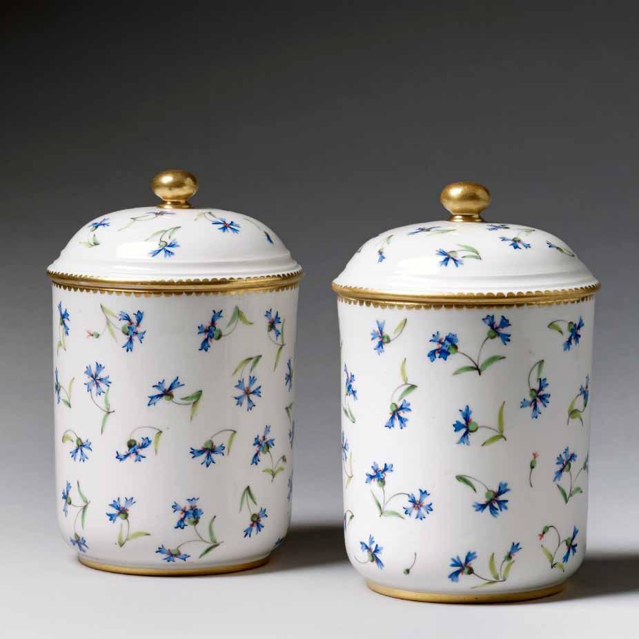 Sioux A Pair of Sèvres Soft-Paste Porcelain Covered