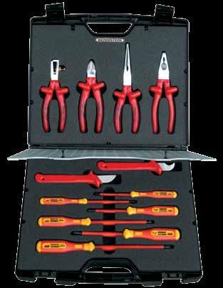 All -tools are clearly arranged in hard foam punches individually shaped for each tool. BERNSTEIN safety tools are produced in accordance with specification EN 60.