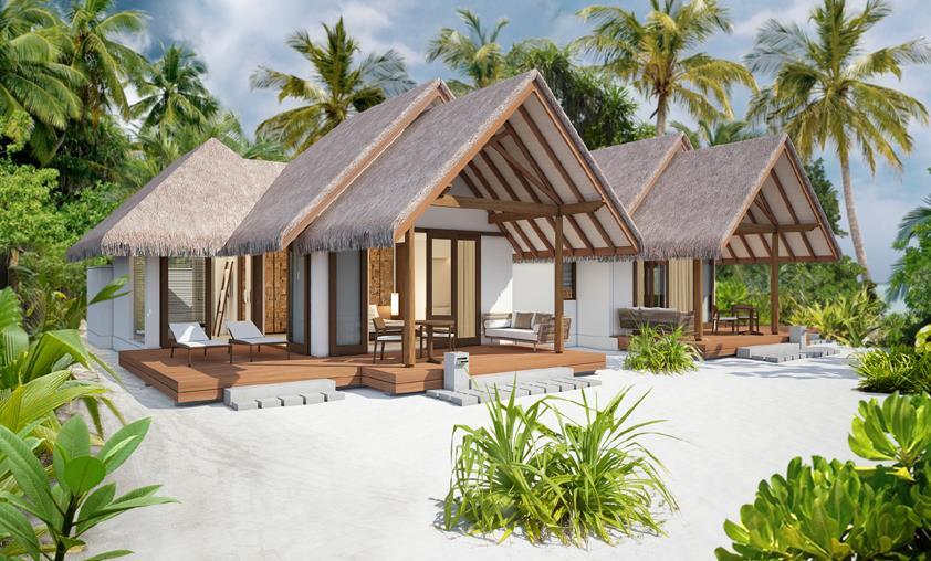 ACCOMMODATION 162 VILLAS & SUITES Adaaran Prestige Aarah offers 162 villas and suites separated by a few meters of tropical vegetation for guest privacy.