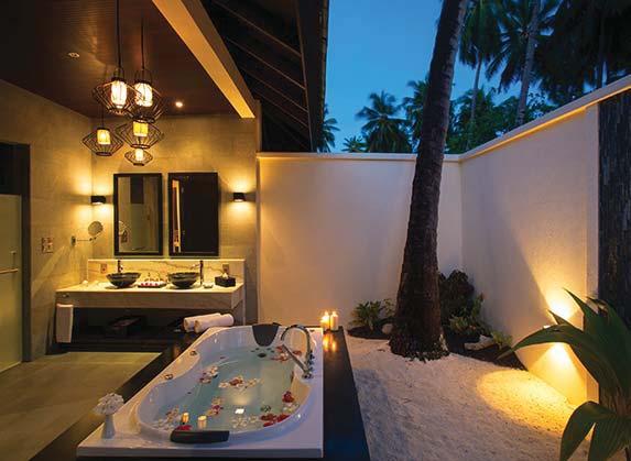 deserved holiday slumber SUNSET BEACH VILLAS 64 Villas - 100 m² Some of the largest entry level beach-front villas in the Maldives.