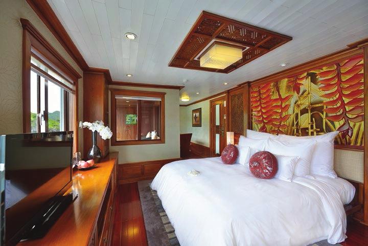 CABINS Number of cabins: Cabin Location: Average room size: 4 m² Bed type: Double Bed Size: 0 per vessel nd deck (Upper deck)