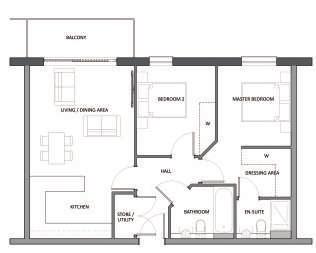 Each apartment is designed to maximise space with open plan living areas, modern kitchens