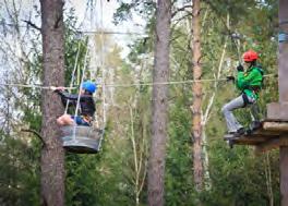 HIGH ROPES COURSE & CLIMBING HALL High Ropes Course Located at three different heights, the 46 different