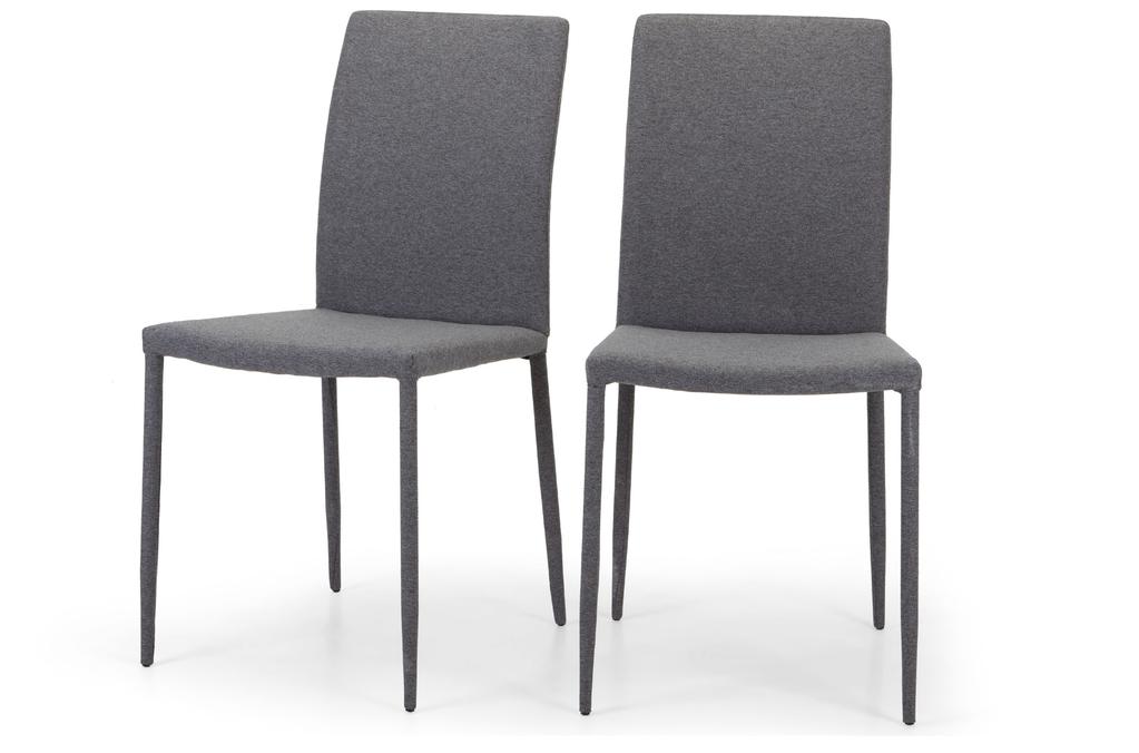 2 X SCARPA DINING CHAIRS, LIGHT GREY R2 499,00 DIMENSIONS General Dimensions: W45 x D5 x H48cm Seating Height: 48 CM Packaging Dimensions: 57