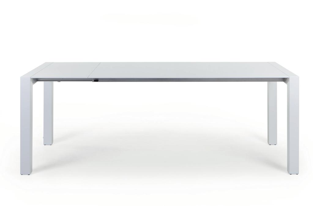 BRAMANTE EXTENDING DINING TABLE, WHITE R9 999,00 DIMENSIONS General Dimensions: 3 lengths 174cm, 219cm or 264cm x W90 H76cm Packaging Dimensions: Box 1 169 x 99 x 13cm Box 2 108 x 93 x 14cm PRODUCT