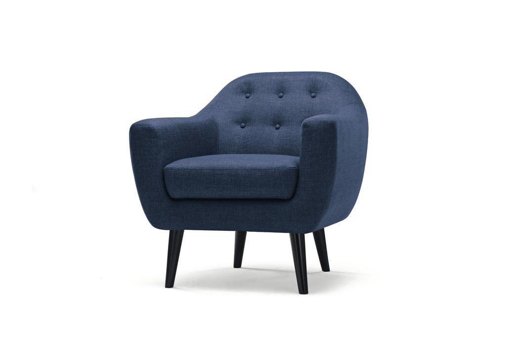 RITCHIE ARMCHAIR, SCUBA BLUE R6 899,00 DIMENSIONS General Dimensions: W83 x D85 x H86cm Seating Height: 50 cm Packaging Dimensions: 85 x 87 x 65cm PRODUCT DETAILS Assembly: One person assembly