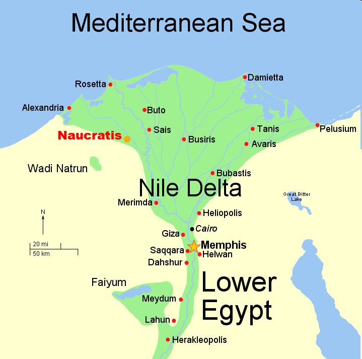 The Nile delta, triangle