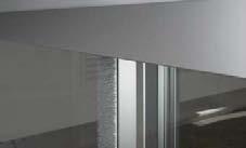 H 2,400 mm x W 2,000 mm Ceiling/floor installation 2 Door leaves Frame colour: Silver coloured