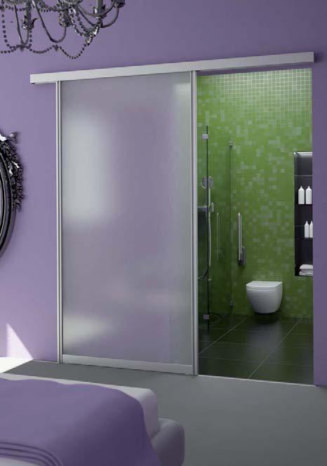 Bathroom As easy as winking Sliding doors are easier to open and close