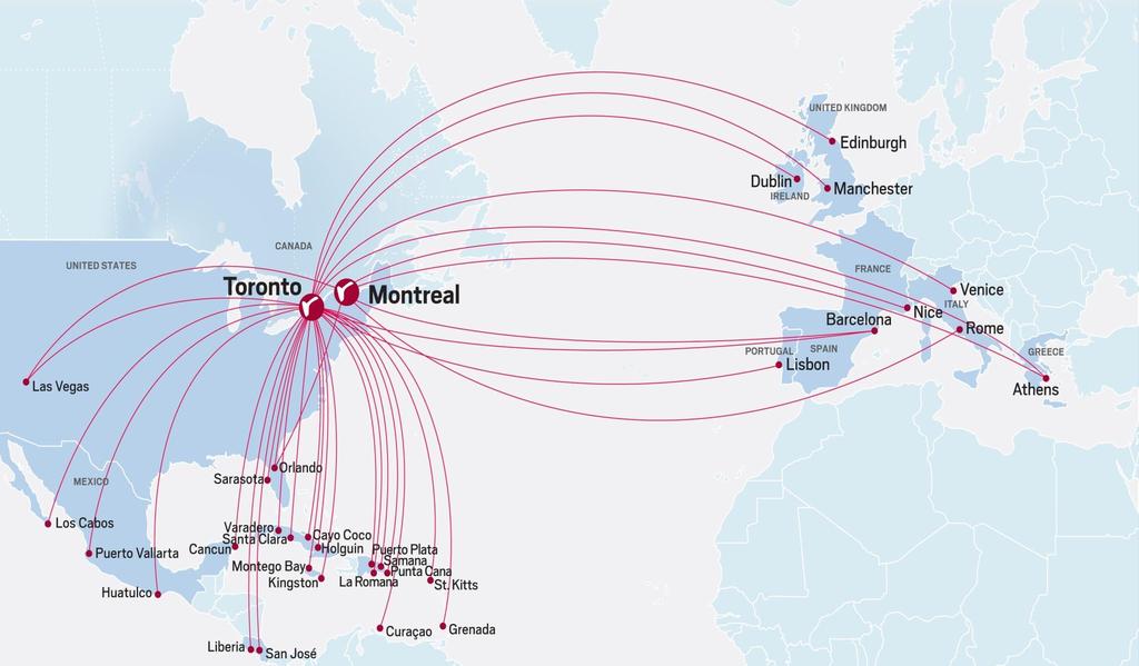 Air Canada rouge is Designed to Position Air Canada Profitably in the Leisure Market Air Canada rouge offers