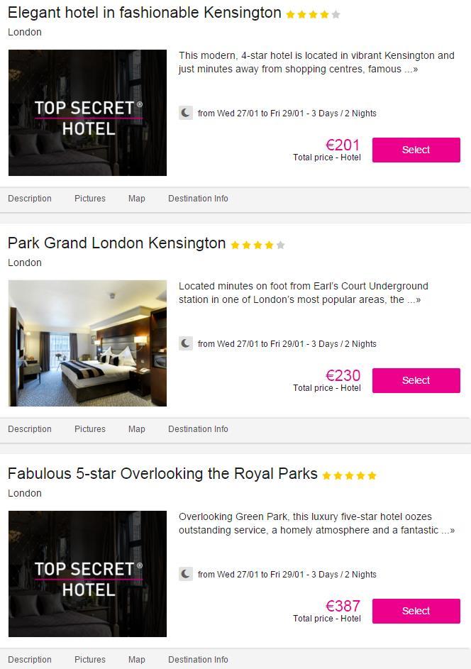 TOP SECRET DEFINITION Hotels bound by brand/chain rules are not allowed to sell at low rates, it impacts their brand integrity Top Secret Rates are at least 15% less than normal branded sell rates