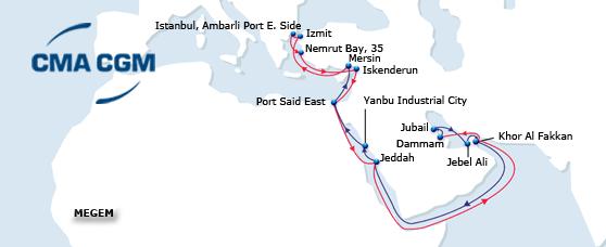 Mediterranean Commercial name : Middle East Gulf East Med Vsls Fleet: